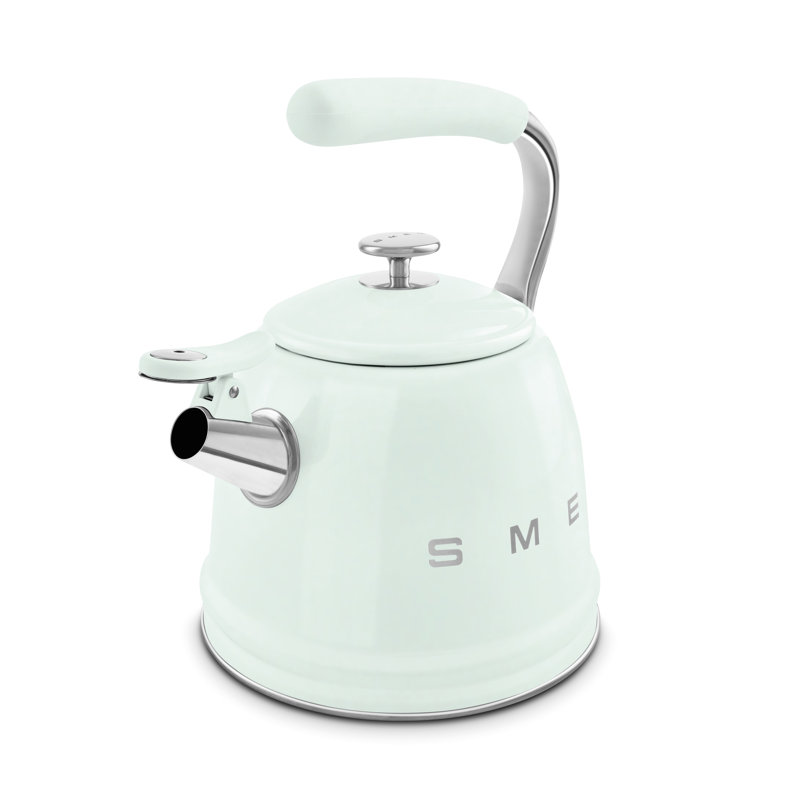 Smeg WKF01 50's Style Retro Whistling Kettle, Green
