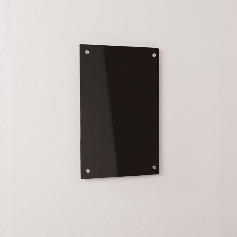 Wall Mounted Glass Board, 60 cm H x 45 cm W, Red