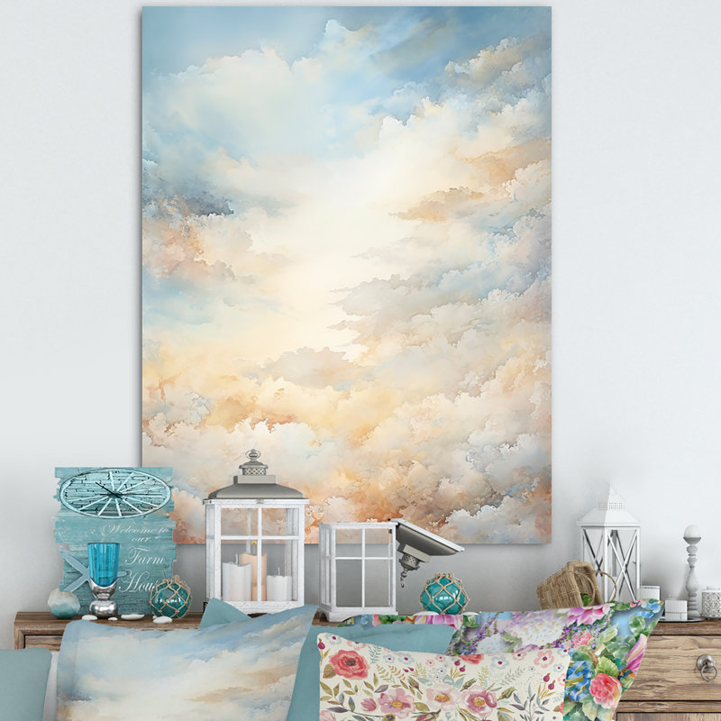 Horizons célestes sur toile, Toile tendue, H 20 po x l 12 po x P 1 po