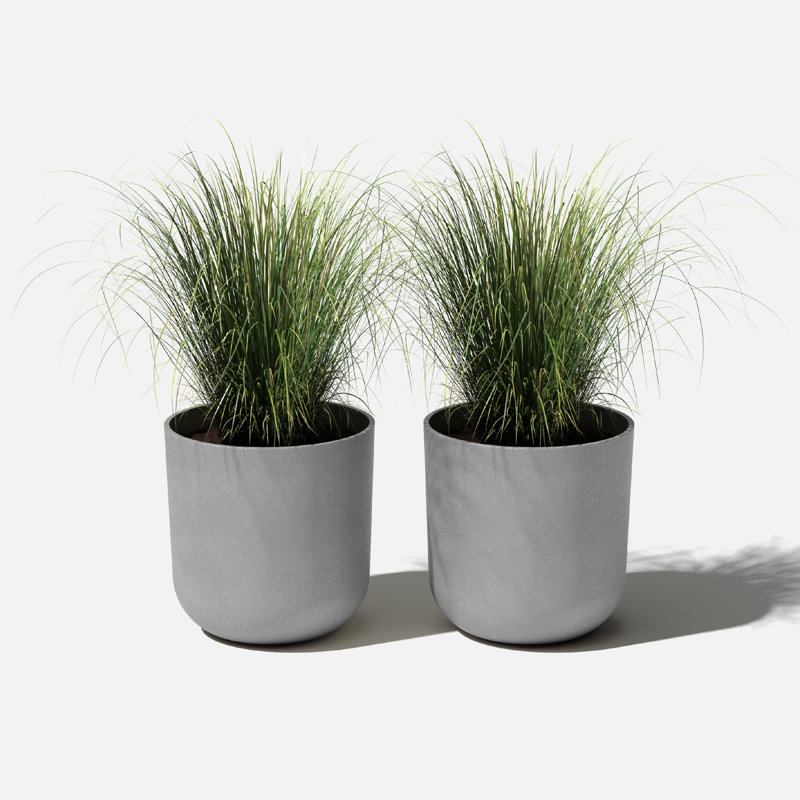 Pot à fleurs Pure Series, Gris, 2, H 10,25 po x l 10 po x P 10 po