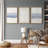 Geometric Line Blue Grunge Abstract Modern Neutral Pictures Frame Canvas 3 Piece Print Wall Art-90847618-90847617