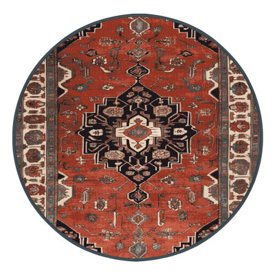 Machine Washable Persian Brown Area Rug