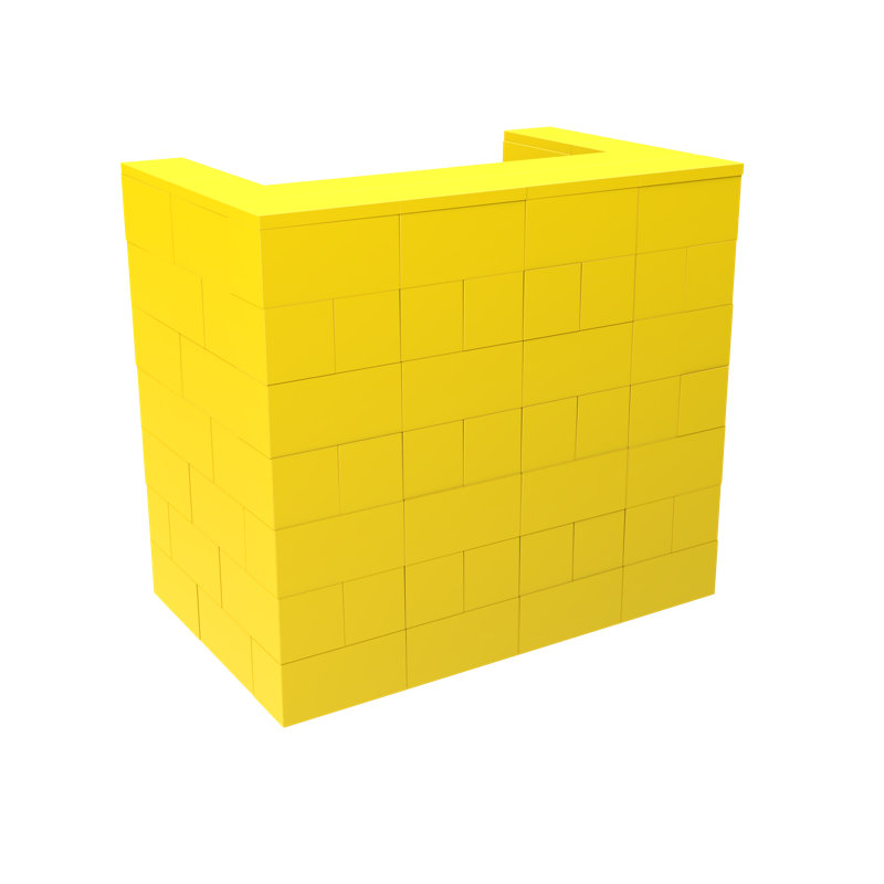 Ensemble de bar et de comptoir EverBlock de 48 po de largeur, Jaune
