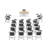21 Person Flip Top 22'' L Modular Training Table and Chair Set with Casters and Modesty Panel