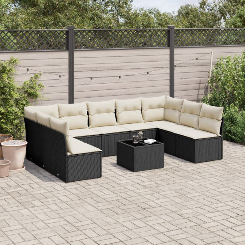 Ensemble de canapé de jardin Vidaxl - noir
