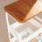 Rolling Storage Table, Carbon Steel+mdf Multi-functional Mobile Side Table
