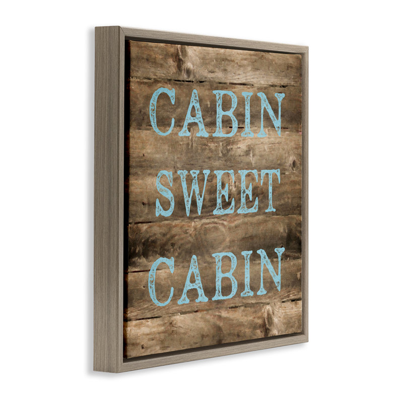 Art mural sur toile flottant Sweet Cabin, Cadre flottant orme Montalcino, H 25 po x l 25 po