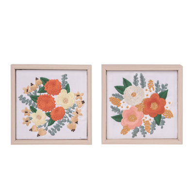 Sans titre - Ensemble de 2 peintures sur toile encadrées