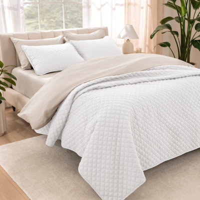 Ensemble de couvre-lit moderne et contemporain en microfibre 3 pièces 