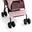 Poussette pliable pour petits chiens et chats de moins de 13 kg. Poussette à 4 roues avec plateau multifonctionnel, laisses de sécurité, panier de rangement et filet respirant.