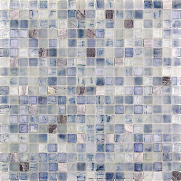 Mingles 0.6" x 0.6" Glass Mosaic Grid Wall & Floor Tile