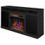 Meuble télé avec foyer et éclairage DEL Duraflame®, noir