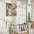 Farmhouse Hall Tree with 4 Hidden Hanging Hooks, Versatile Walnut Seating Bench with 8 Doors, Entryway Shoe Cabinet with Open Compartments for Living Room, White-1983709800