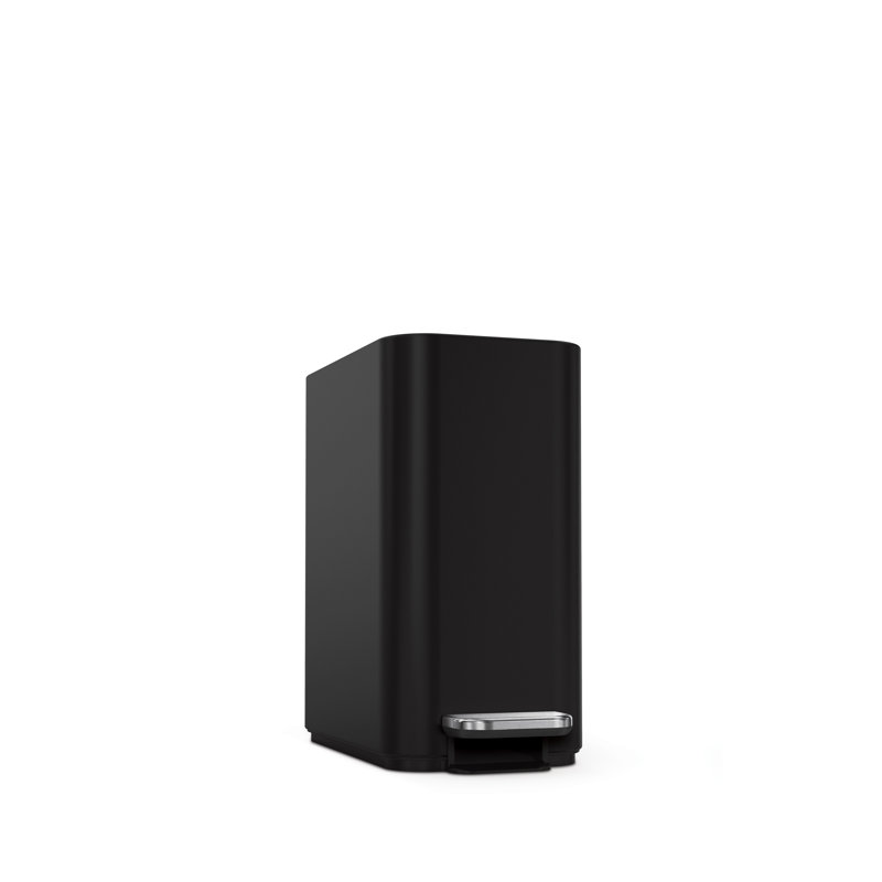 Simplehuman 5L Slim Pedal Bin, Matte Black
