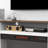 Modern 3-Sided Glass TV Stand With Electric Fireplace For Tvs Up To 80", Entertainment Center With LED Lights, Storage Cabinet & Drawers For Living Room