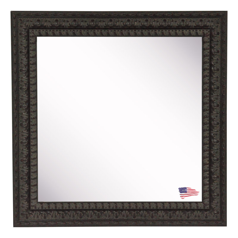 Ljubinka Solid Wood Flat Wall Mirror, 17.5" H x 17.5" W
