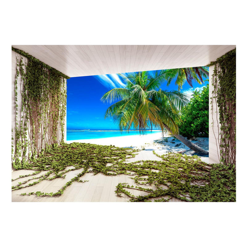 Alamanno Alamanno paysage plage et murale murale Ivy, L 96 po x l 137 po