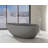 Badeloft 66.9" x 33.5" Freestanding Soaking Stone Resin Bathtub with Overflow and Drain BW-01-L-GGRY in Glossy Gray-138103258