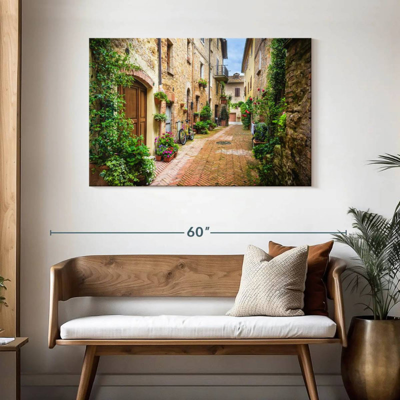 Ravi, pittoresque rue toscane, H 30 po x l 45 po