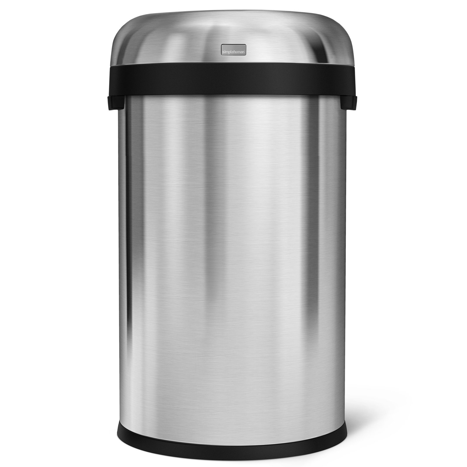 simplehuman 21gal Bullet Open Trash Can, Brushed
