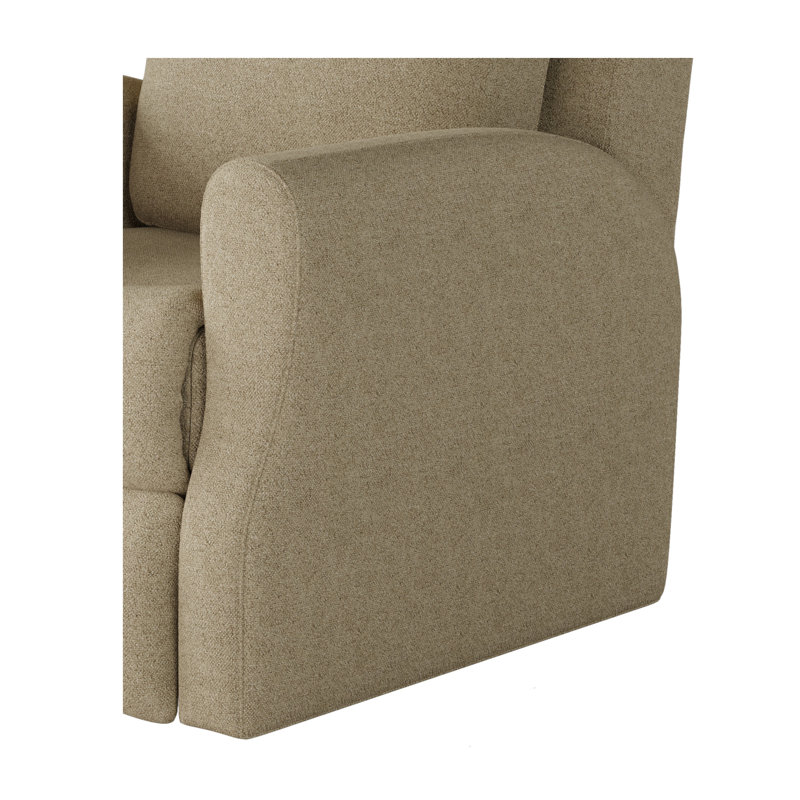 Fauteuil inclinable et pivotant Fame, Polyester brun clair