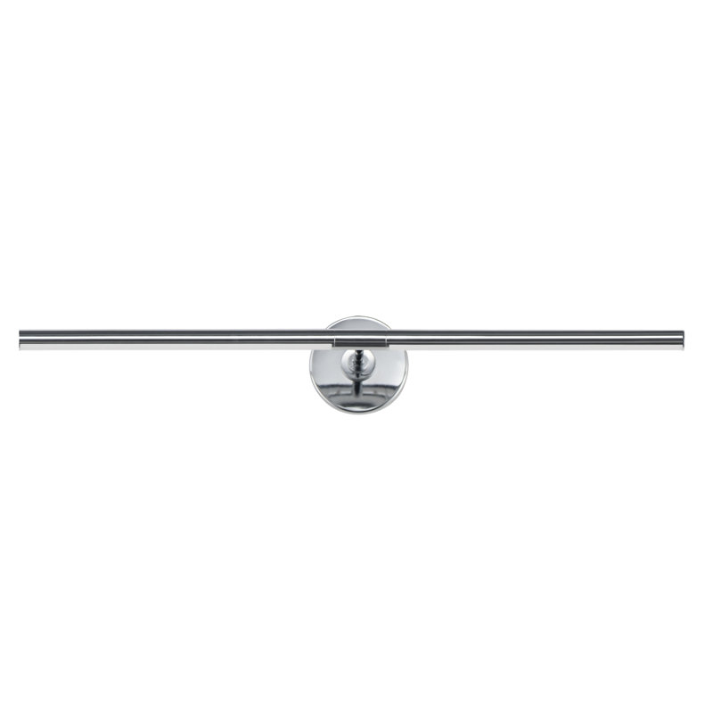 Demontrey Aluminium LED Armed Sconce, 4.5" H x 30.75" W x 8.75" D, White/Polished Chrome