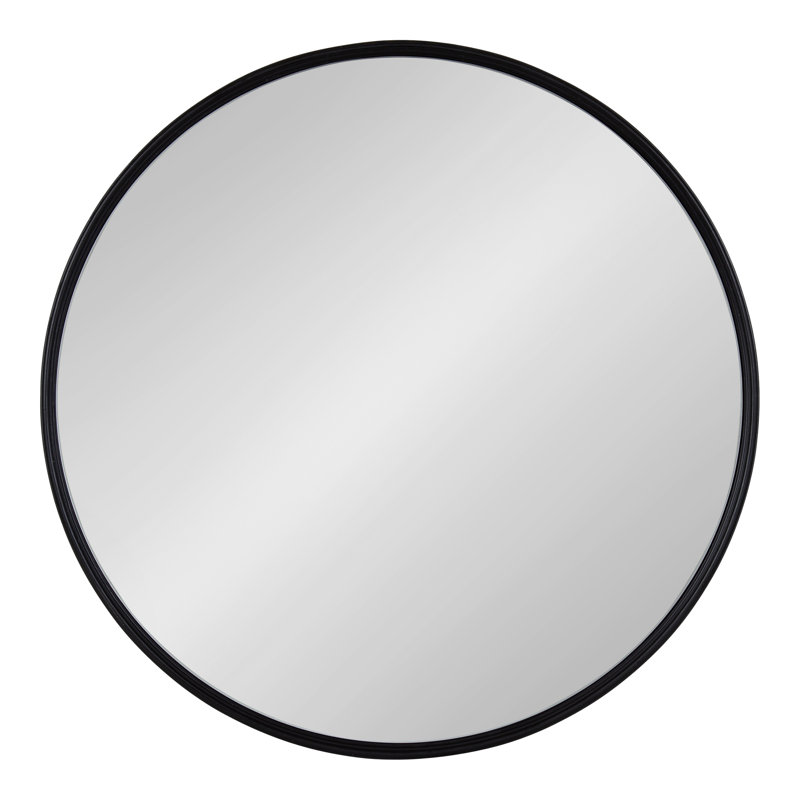 Minuet Engineered Wood Flat Mirror, 24" x 24", Black
