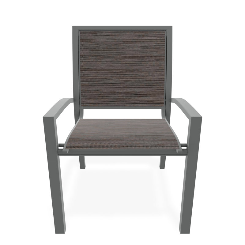 Chaise de café empilable Kendall, Graphite, James