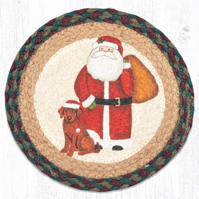  Décoration de cuisine écologique de Noël - Dessous de père Noël en jute