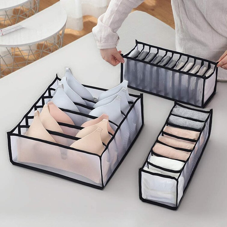 13 Grid Socks Bra Panty Underwear Box Cute Cartoon Storage Box For Storage  Organizer M A Dog