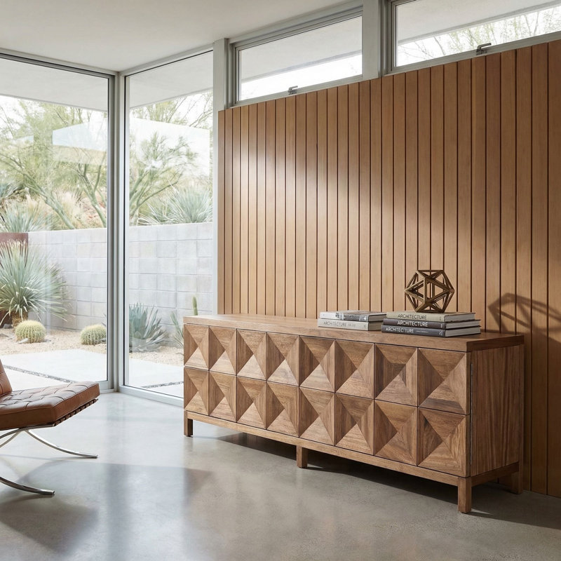 Quadrant 4 Door Sideboard, Dark Walnut