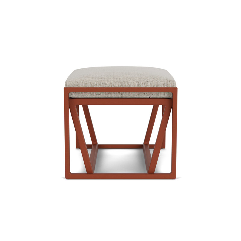 Summit Outdoor Ottoman, Ivory, Friendly Flax