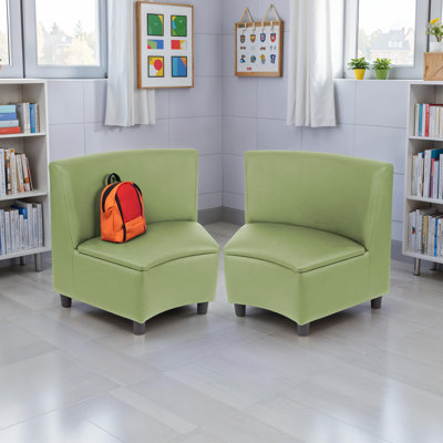 Kid Comfort Collective Modular Wedge Chairs, 2-Pack - Fern Green
