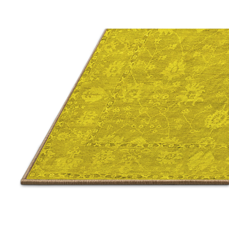 Tapis Mid-Century moderne 262 jaunes