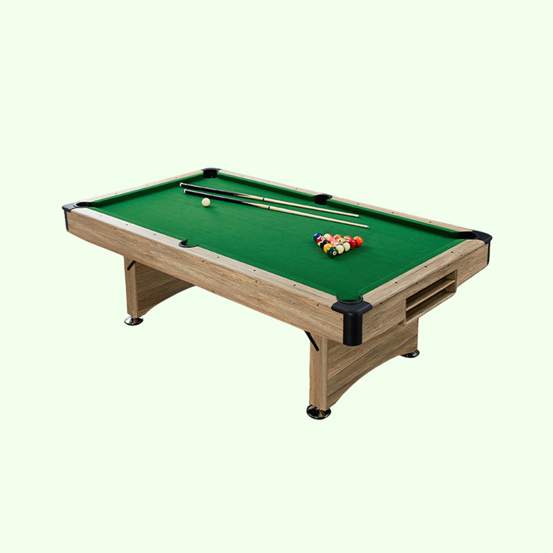 Folding Pool Table without Assembly, 31.50"H x 53.94"W x 96.06"D