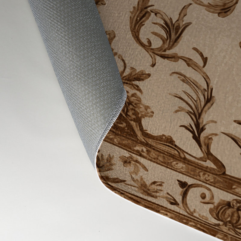 Tapis d'intérieur et d'extérieur brun français, Rectangle 9 pi x 12 pi