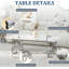 Ensemble de table basse de salon 2 pièces en faux marbre et argent avec console-831373038