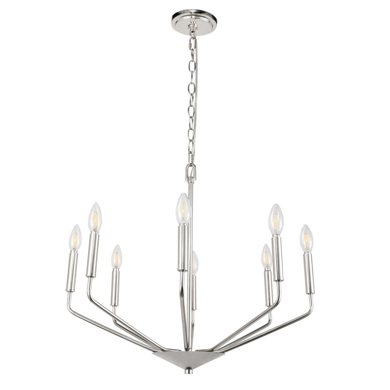 Venice 6 - Light Dimmable Classic / Traditional Chandelier, Chrome, 6, 20" H x 22" W x 22" D