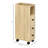 Freestanding Compact Design Bathroom Cabinet With 2 Open Cabinets, 1 Door Cabinet, 1 Drawer And 4 Rolling Wheels, Oak Grain Color