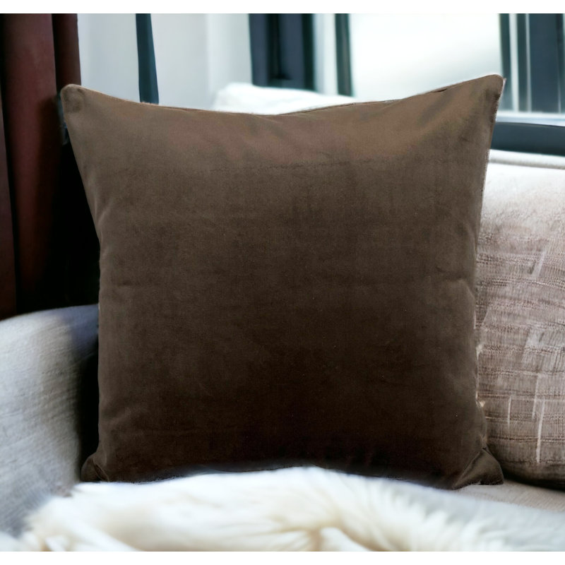 Nayelee Square Cushion Cover, Brown
