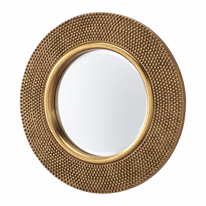Julien Round Mirror, Gold Leaf