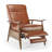 Wood Arm Push Back Recliner - Caramel-1656708124