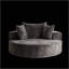 55 po L 55 po Chenille simple chaise pivotante à 360 degrés pour le salon, etc.-693035781