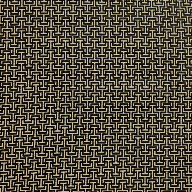 Thebes Fabric, Black Linen