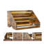 Solid Wood Tabletop Wine Bottle Rack Brown