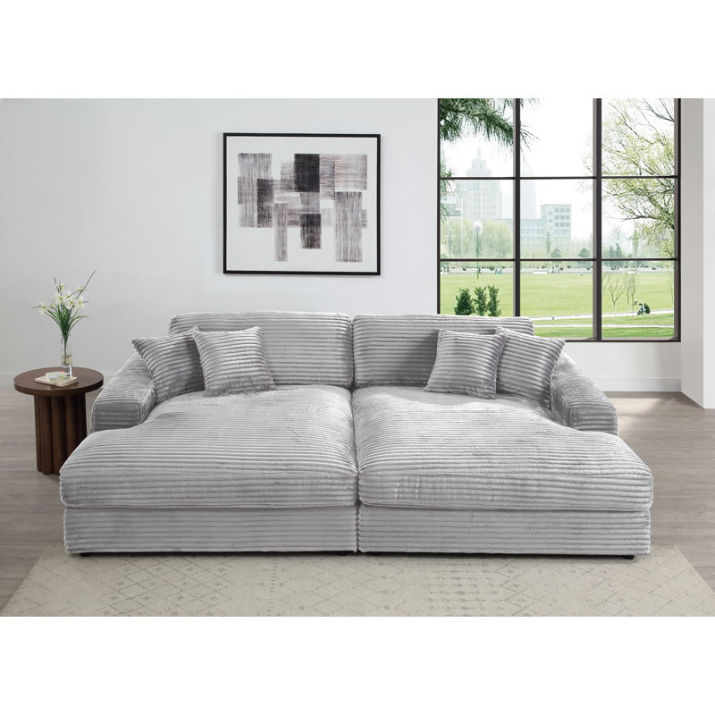 Sikes Sectional Sofa, Light Gray