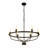 Vinesh 6 - Light Height Adjustable Rustic Golden Metal Chandelier-1105520790