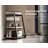 4-Tier AV Media Stand Corner Shelf For Record Player Wooden Stereo Cabinet Audio Rack Tower With Height Adjustable Wooden Shelves(Walnut)