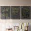 Ensoleillé horizon I - ensemble de 3 peintures sur toile encadrées-377579382-377579380