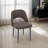 Modern Upholstered Dining Chair with Curved Back & Metal Legs-716042677